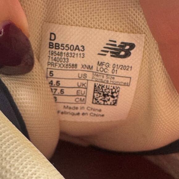 New Balance 550 x Aime Leon Dore White Navy Red Size W6.5 - Picture 7 of 7